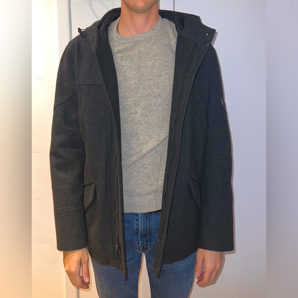 Tumi wool-blend jacket Dark Grey